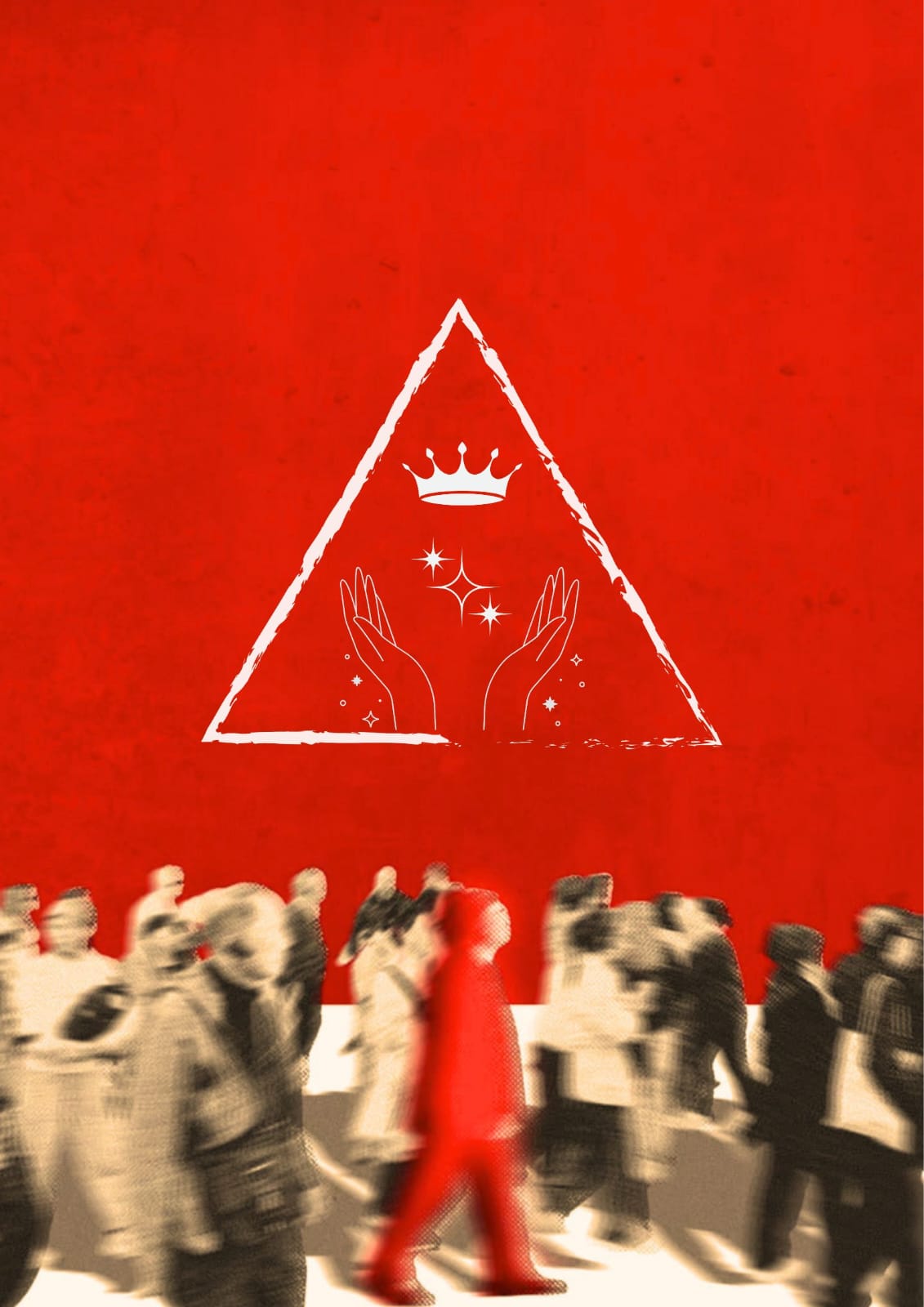 Eminentia — bold red field with crown emblem over a crowd